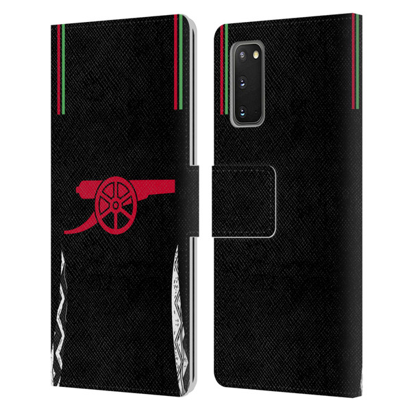 Arsenal FC 2024/25 Kit Away Leather Book Wallet Case Cover For Samsung Galaxy S20 / S20 5G