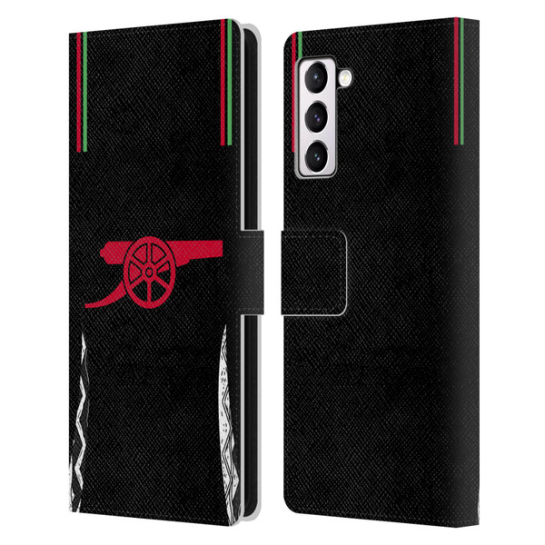 Arsenal FC 2024/25 Kit Away Leather Book Wallet Case Cover For Samsung Galaxy S21+ 5G