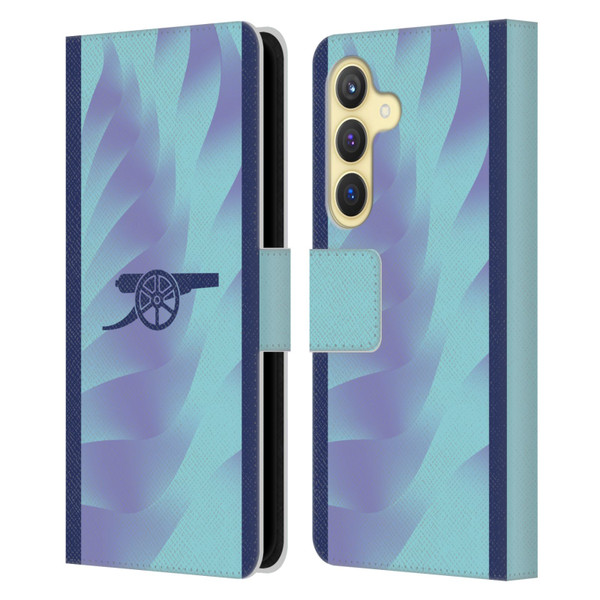 Arsenal FC 2024/25 Kit Third Leather Book Wallet Case Cover For Samsung Galaxy S24 5G