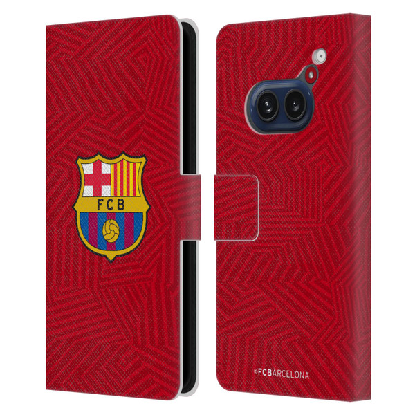 FC Barcelona Crest Red Leather Book Wallet Case Cover For Nothing Phone (2a)