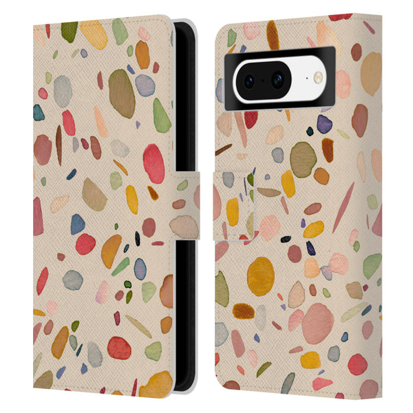 Ninola Colourful Patterns Terrazzo Leather Book Wallet Case Cover For Google Pixel 8