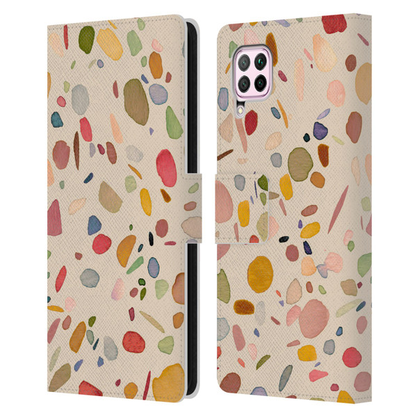 Ninola Colourful Patterns Terrazzo Leather Book Wallet Case Cover For Huawei Nova 6 SE / P40 Lite
