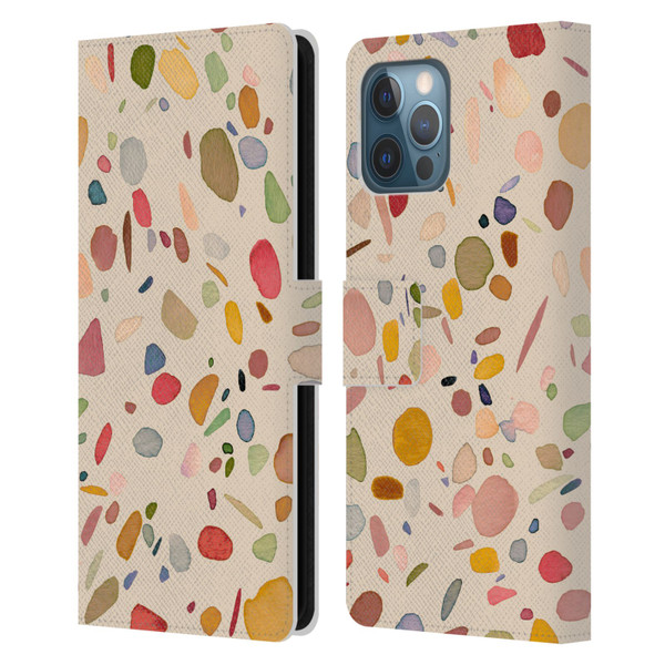 Ninola Colourful Patterns Terrazzo Leather Book Wallet Case Cover For Apple iPhone 12 Pro Max