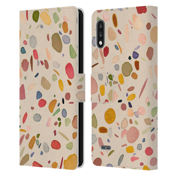 Ninola Colourful Patterns Terrazzo Leather Book Wallet Case Cover For LG K22