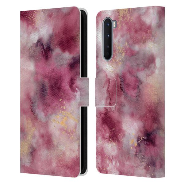 Ninola Colourful Patterns Pink Marble Leather Book Wallet Case Cover For OnePlus Nord 5G