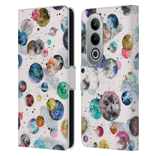 Ninola Colourful Patterns Space Planets White Leather Book Wallet Case Cover For OPPO OnePlus Ace 3V 5G