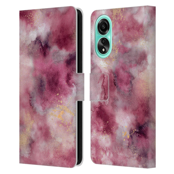 Ninola Colourful Patterns Pink Marble Leather Book Wallet Case Cover For OPPO A78 4G
