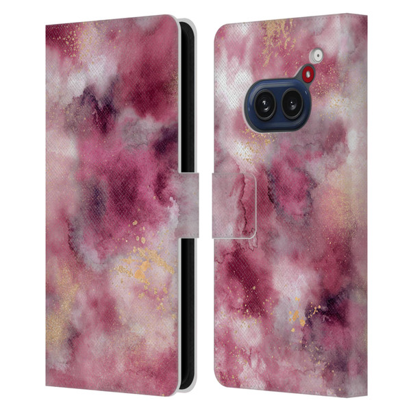 Ninola Colourful Patterns Pink Marble Leather Book Wallet Case Cover For Nothing Phone (2a)