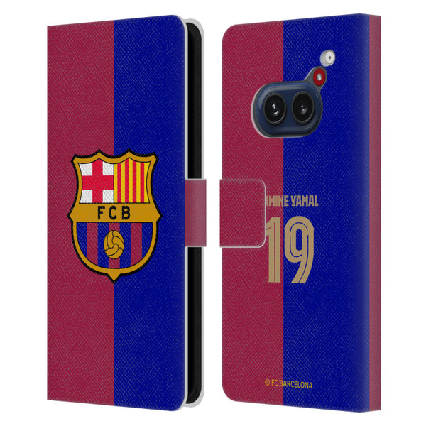 FC Barcelona 2024/25 Players Home Kit Lamine Yamal Leather Book Wallet Case Cover For Nothing Phone (2a)