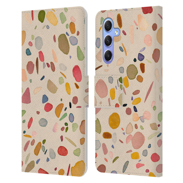 Ninola Colourful Patterns Terrazzo Leather Book Wallet Case Cover For Samsung Galaxy A34 5G