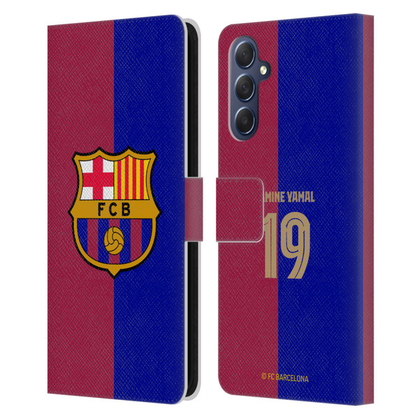 FC Barcelona 2024/25 Players Home Kit Lamine Yamal Leather Book Wallet Case Cover For Samsung Galaxy M54 5G
