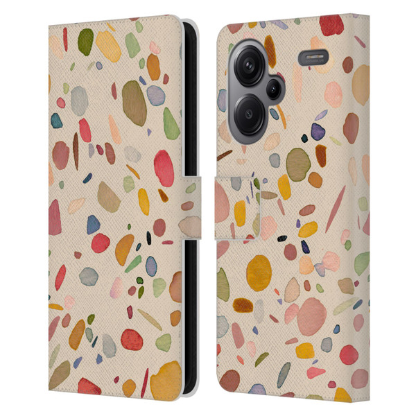 Ninola Colourful Patterns Terrazzo Leather Book Wallet Case Cover For Xiaomi Redmi Note 13 Pro Plus 5G