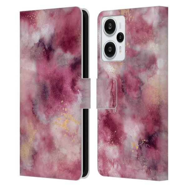 Ninola Colourful Patterns Pink Marble Leather Book Wallet Case Cover For Xiaomi Redmi Note 12T