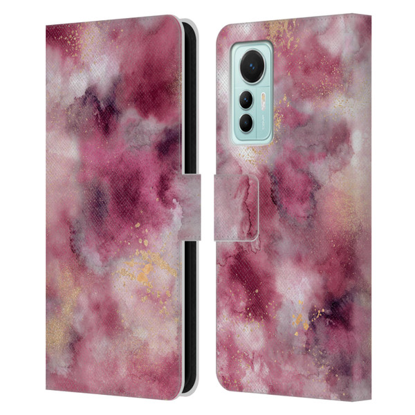 Ninola Colourful Patterns Pink Marble Leather Book Wallet Case Cover For Xiaomi 12 Lite
