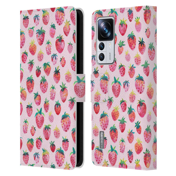 Ninola Mix Patterns Summer Strawberries Leather Book Wallet Case Cover For Xiaomi 12T Pro
