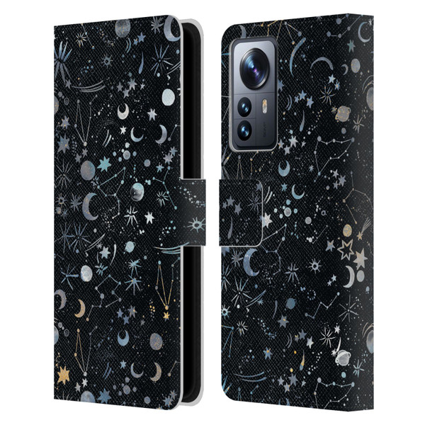Ninola Patterns 4 Astrology Space Black Leather Book Wallet Case Cover For Xiaomi 12 Pro