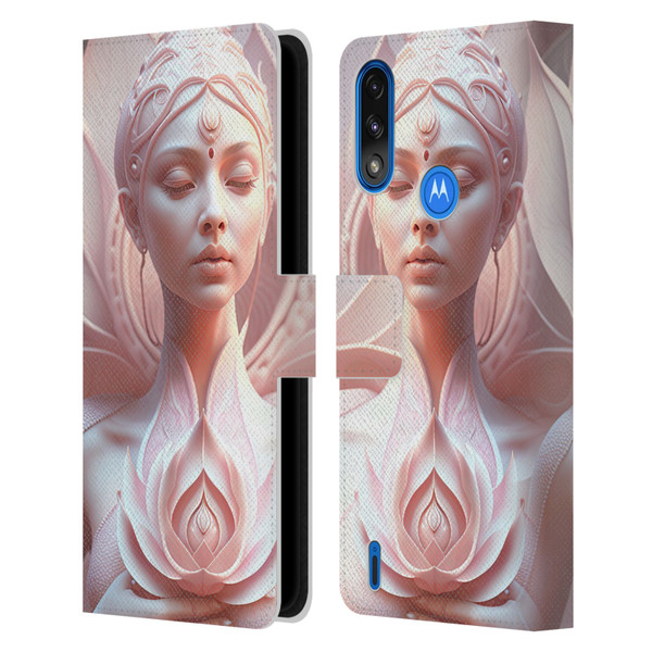 Shambhala Light Visionary Art Ethereal Graphics At Peace Leather Book Wallet Case Cover For Motorola Moto E7 Power / Moto E7i Power