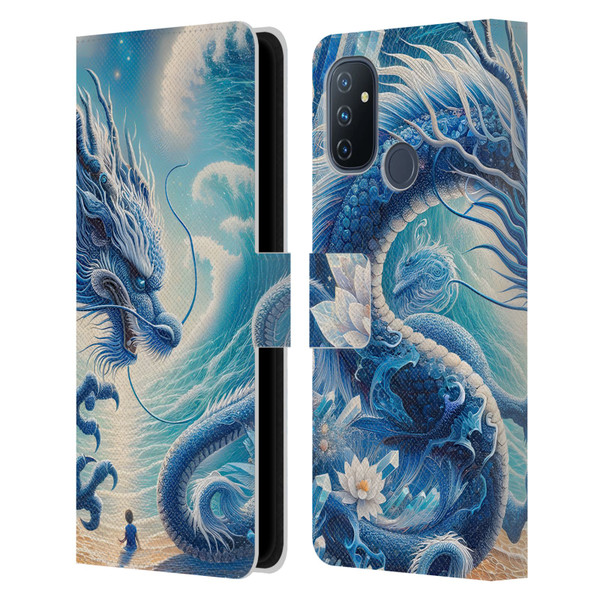 Shambhala Light Visionary Art Ethereal Graphics Blue Dragon Wave Leather Book Wallet Case Cover For OnePlus Nord N100