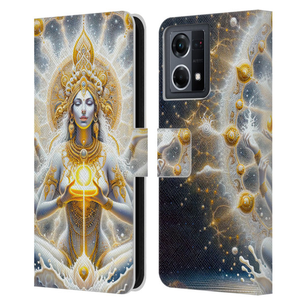 Shambhala Light Visionary Art Ethereal Graphics Goddess Leather Book Wallet Case Cover For OPPO Reno8 4G