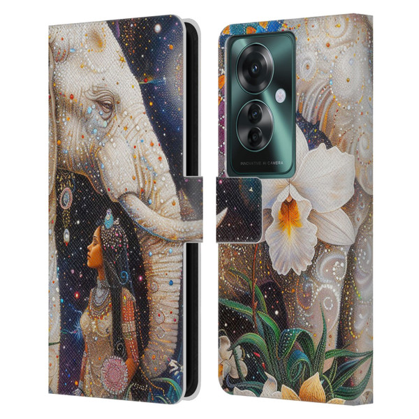Shambhala Light Visionary Art Ethereal Graphics Gentle Giant Leather Book Wallet Case Cover For OPPO Reno11 F 5G / F25 Pro 5G