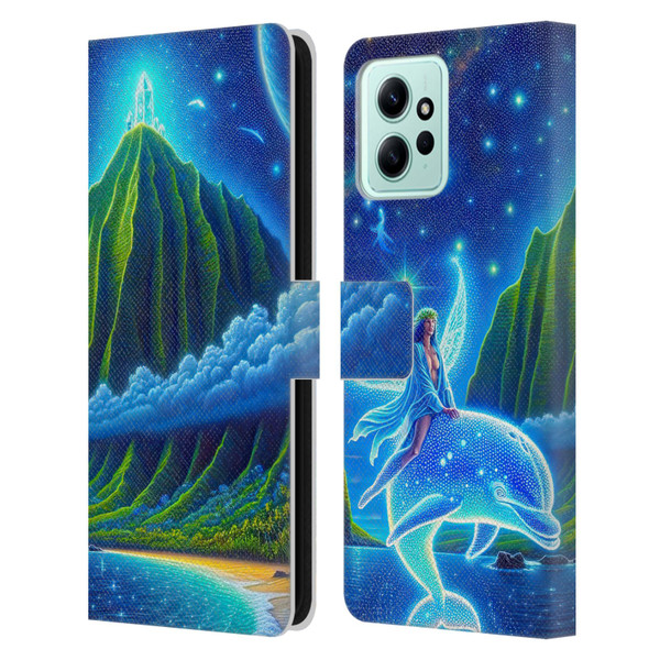 Shambhala Light Visionary Art Ethereal Graphics Dolphins In Dreams Leather Book Wallet Case Cover For Xiaomi Redmi 12