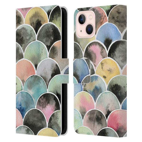 Ninola Colourful Prints Scales Leather Book Wallet Case Cover For Apple iPhone 13