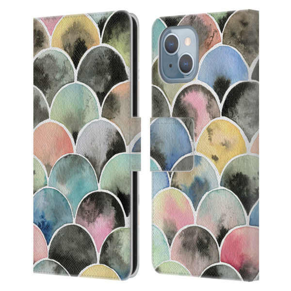 Ninola Colourful Prints Scales Leather Book Wallet Case Cover For Apple iPhone 14