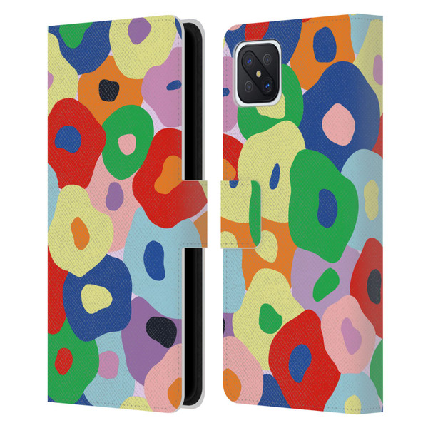 Ninola Colourful Prints Floral Leather Book Wallet Case Cover For OPPO Reno4 Z 5G