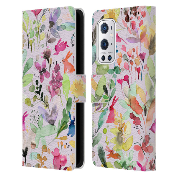 Ninola Flower Patterns Meadow Leather Book Wallet Case Cover For OnePlus 9 Pro