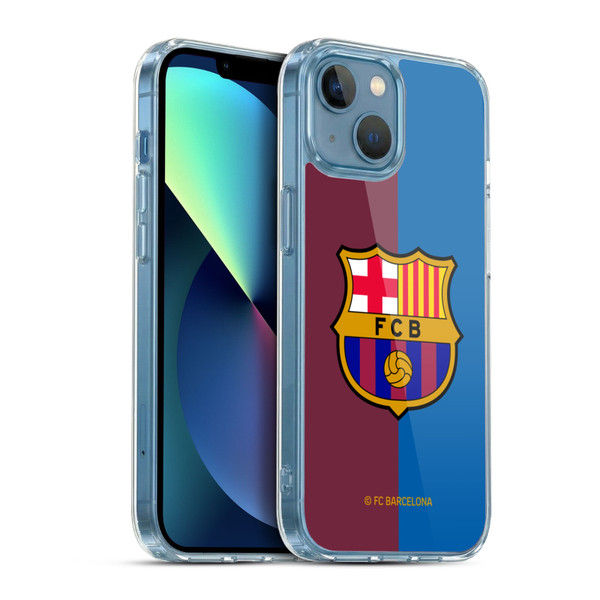 FC Barcelona 2024/25 Crest Kit Home Soft Gel Case for Apple iPhone 13 Mini & MagSafe