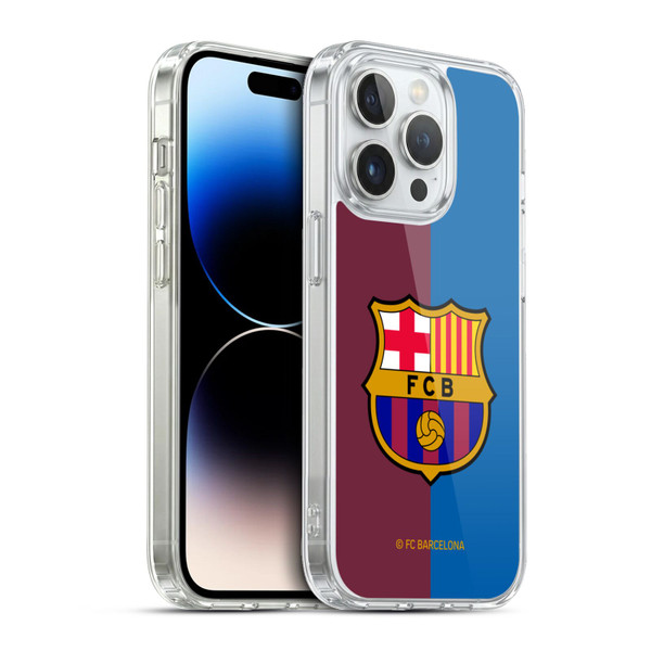 FC Barcelona 2024/25 Crest Kit Home Soft Gel Case for Apple iPhone 13 Pro & MagSafe