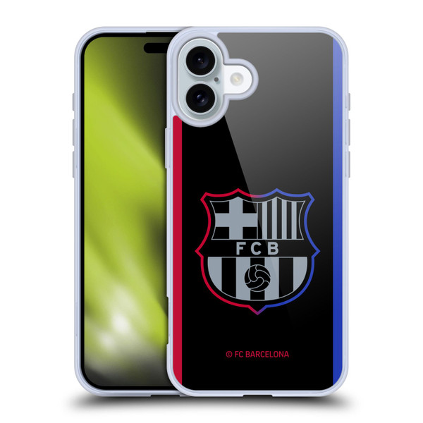 FC Barcelona 2024/25 Crest Kit Away Soft Gel Case for Apple iPhone 16 Plus & MagSafe