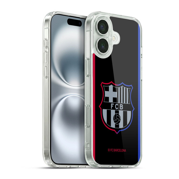 FC Barcelona 2024/25 Crest Kit Away Soft Gel Case for Apple iPhone 16 Plus & MagSafe