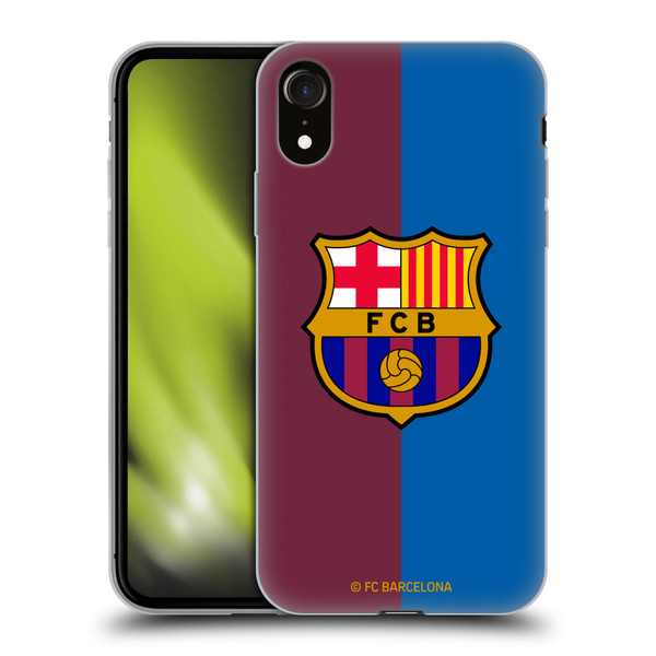 FC Barcelona 2024/25 Crest Kit Home Soft Gel Case for Apple iPhone XR
