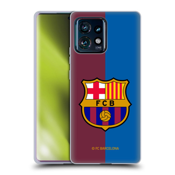 FC Barcelona 2024/25 Crest Kit Home Soft Gel Case for Motorola Edge Plus 2023