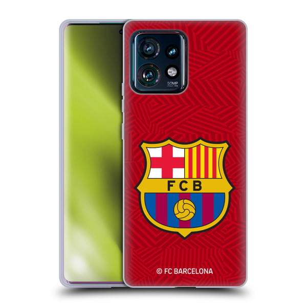 FC Barcelona Crest Red Soft Gel Case for Motorola Edge Plus 2023