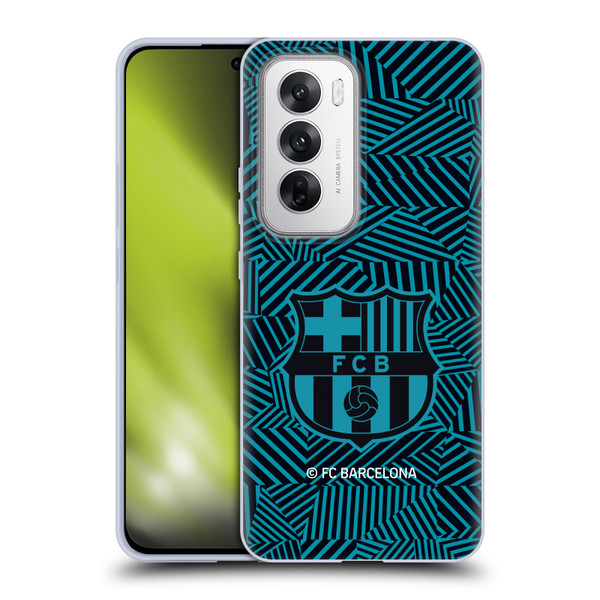 FC Barcelona Crest Black Soft Gel Case for OPPO Reno12 5G