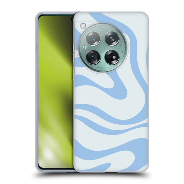 Kierkegaard Design Studio Art Blue Abstract Swirl Pattern Soft Gel Case for OnePlus 12
