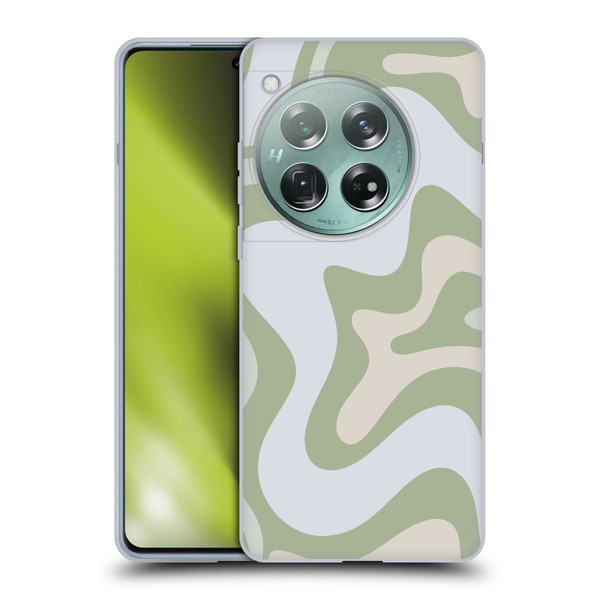 Kierkegaard Design Studio Art Retro Swirl Abstract Sage Soft Gel Case for OnePlus 12