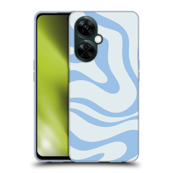 Kierkegaard Design Studio Art Blue Abstract Swirl Pattern Soft Gel Case for OnePlus Nord N30