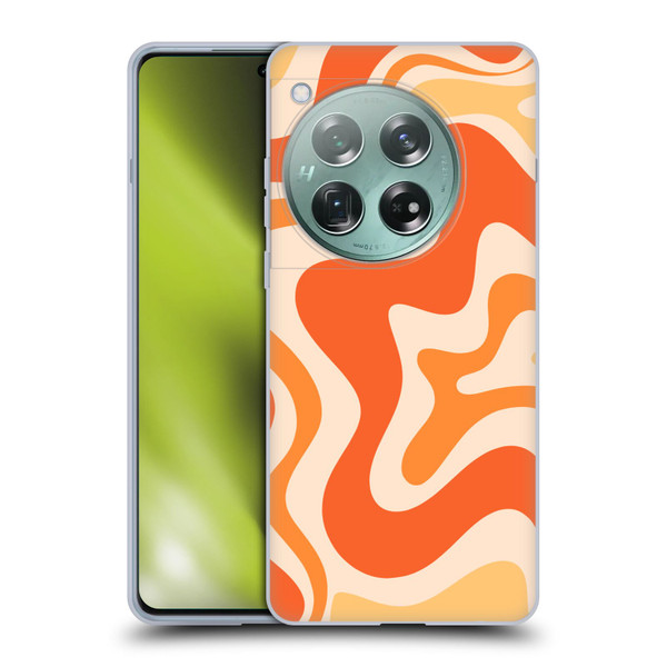 Kierkegaard Design Studio Retro Abstract Patterns Tangerine Orange Tone Soft Gel Case for OnePlus 12