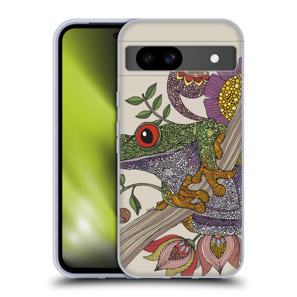 Valentina Animals And Floral Frog Soft Gel Case for Google Pixel 8a