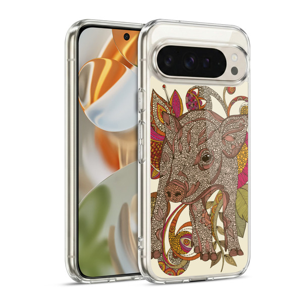 Valentina Animals And Floral Pig Soft Gel Case for Google Pixel 9 / Pixel 9 Pro