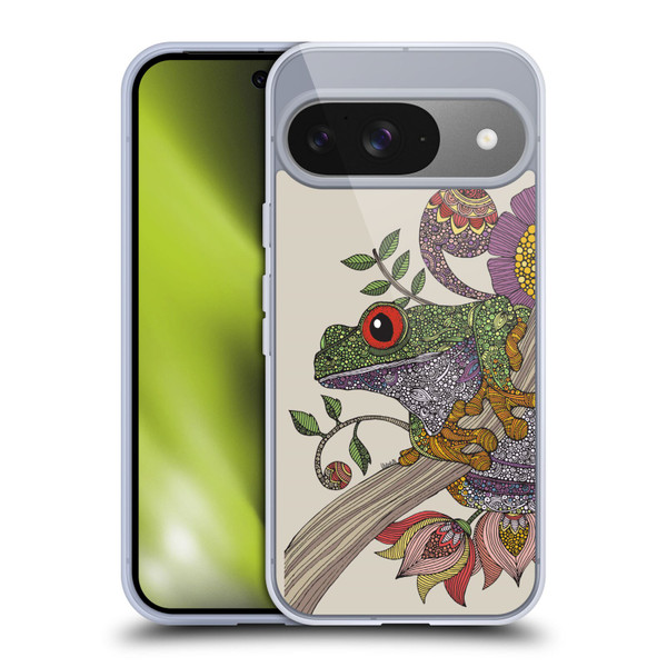 Valentina Animals And Floral Frog Soft Gel Case for Google Pixel 9 / Pixel 9 Pro