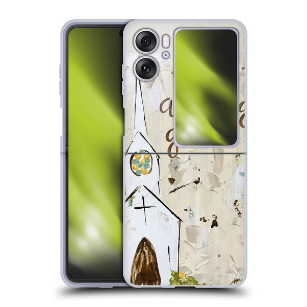 Haley Bush Church Painting Art Soft Gel Case for OPPO Find N2 Flip