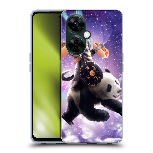 Random Galaxy Mixed Designs Warrior Cat Riding Panda Soft Gel Case for OnePlus Nord N30