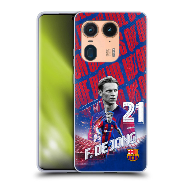 FC Barcelona 2023/24 First Team Frenkie de Jong Soft Gel Case for Motorola Edge 50 Ultra/X50 Ultra