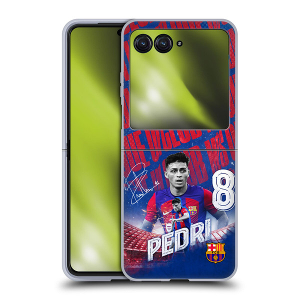 FC Barcelona 2023/24 First Team Pedri Soft Gel Case for Motorola Razr 40 Ultra / Razr+ 2023