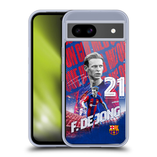 FC Barcelona 2023/24 First Team Frenkie de Jong Soft Gel Case for Google Pixel 8a