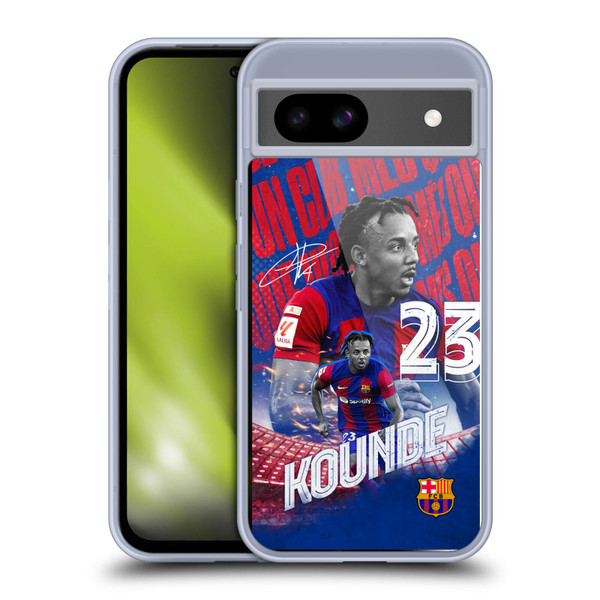 FC Barcelona 2023/24 First Team Jules Koundé Soft Gel Case for Google Pixel 8a